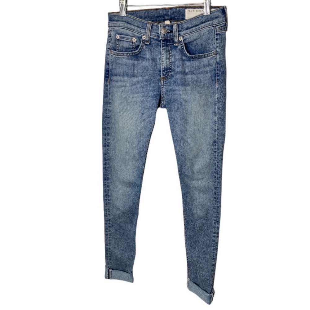 Rag & Bone Skinny Jeans Double Down Light Wash